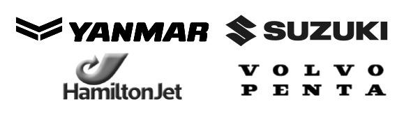 Nos partenaires motoristes Volvo Penta, Yanmar, Suzuki Marine et HamiltonJet - Marques de moteurs marins distribuées par Croix du Sud au Cap d’Agde